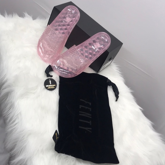 Puma Shoes - SALE FENTY Puma pink jelly slides- (133)